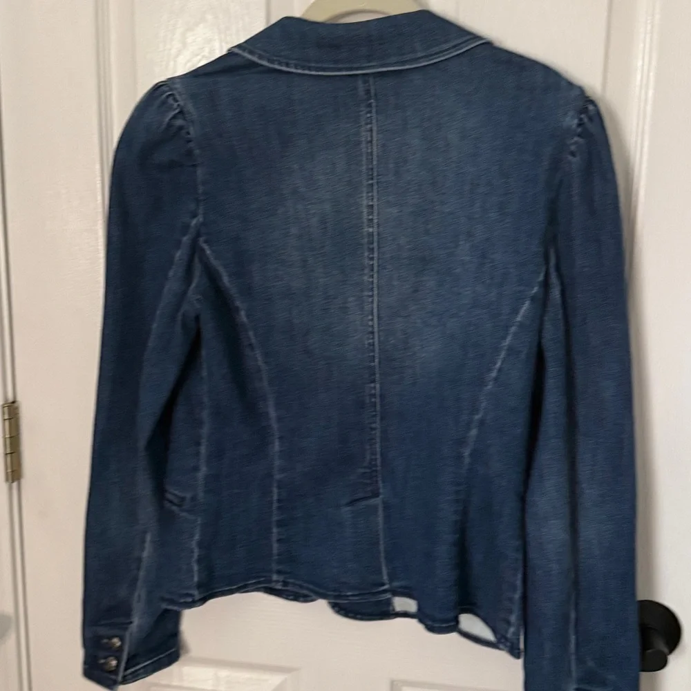 INC International Concepts Blue Denim Blazer - Picture 6 of 6